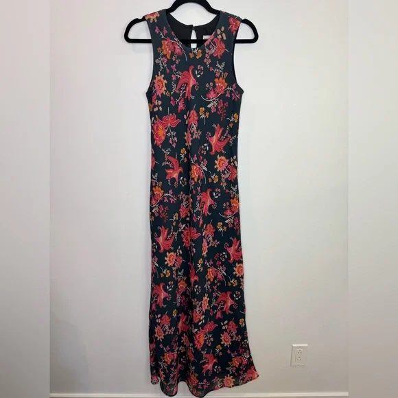 Vintage Holt Renfrew Floral bohemian Maxi Dress size 6 - Picture 2 of 8